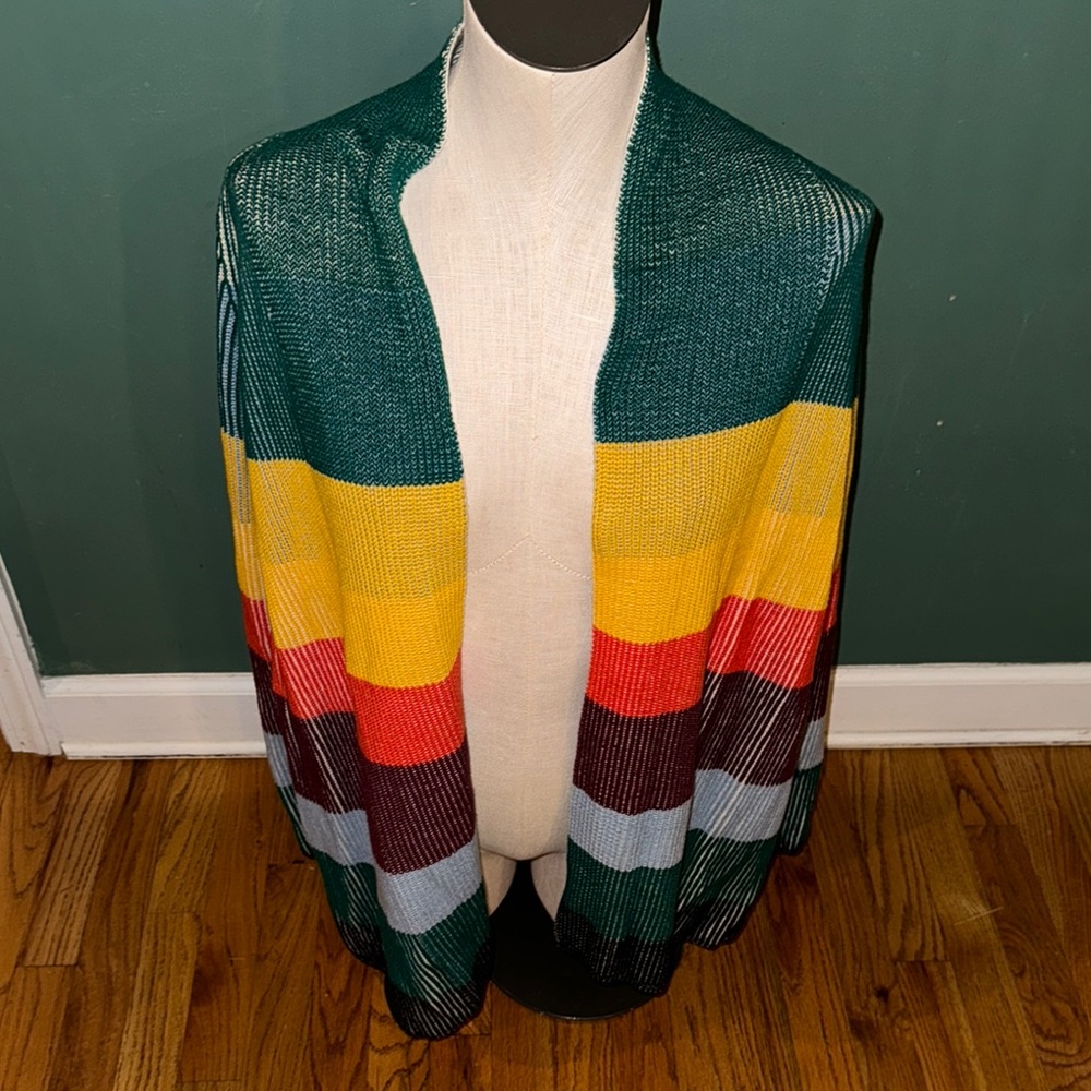 Colorblock Lands End Drifter Striped Women's Sweater. 3X. Perfect for fall